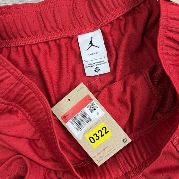 Jordan Basketball Shorts Sz Large Mens Red Dri Fit Mesh $40 - Picture 10 of 10